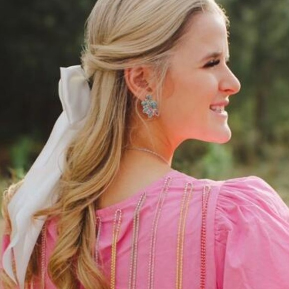 Turquoise silver stud earrings western - Picture 5 of 7